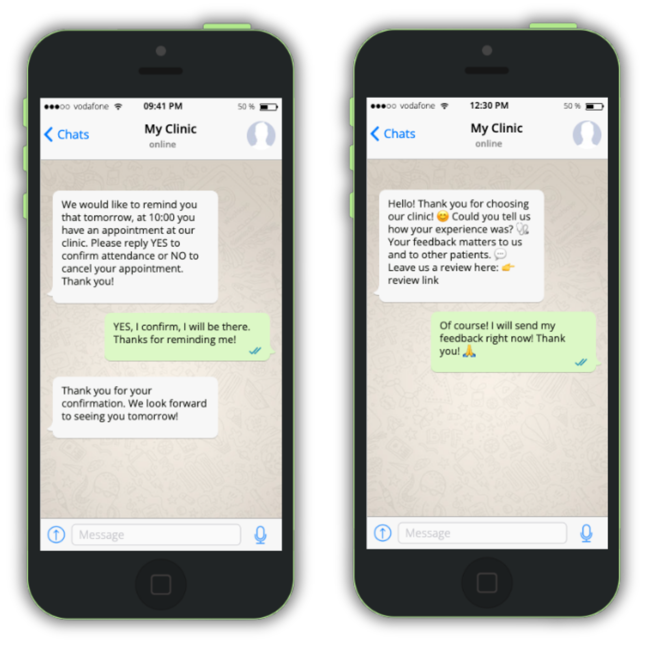 InteroCloud patient communication on WhatsApp